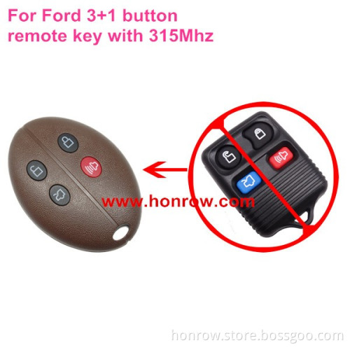 New arrvial Ford 3+1 button with 315mhz remote key for ford car key